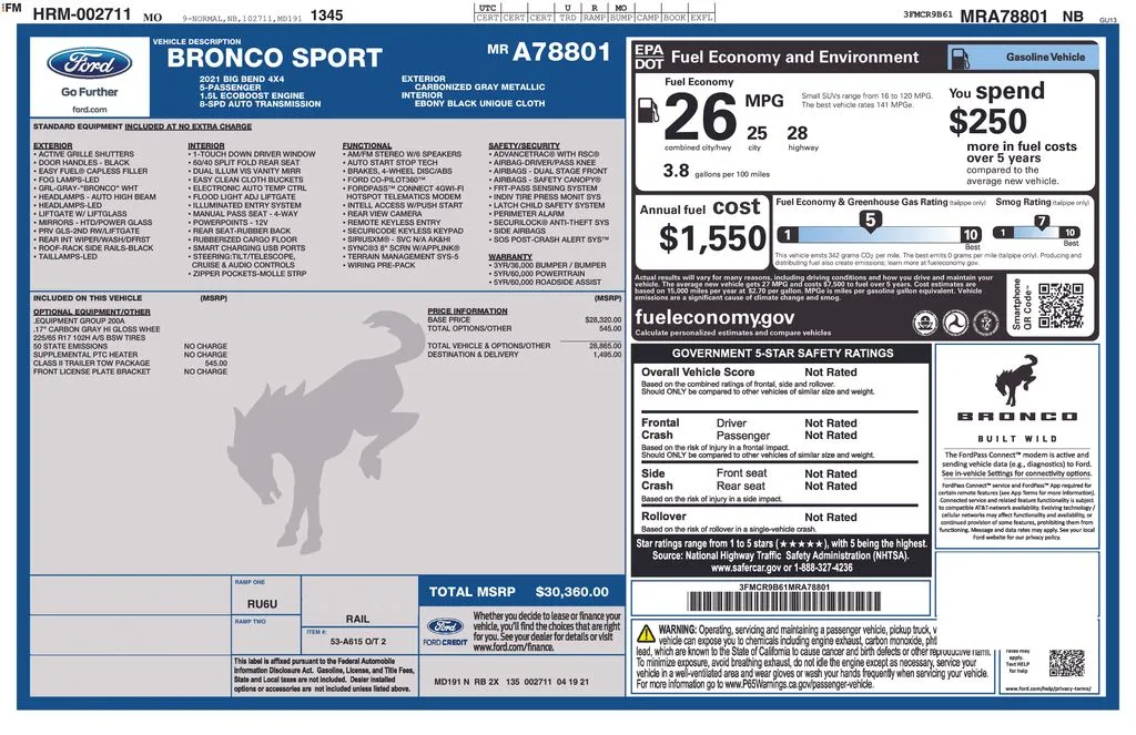 2021 Ford Bronco Sport Big Bend for sale in Warrensburg, MO