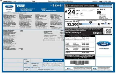 Silver 2015 Ford Edge Titanium for sale in Warrensburg, MO