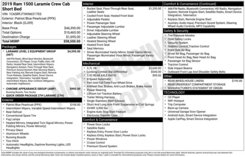 Blue 2019 Ram 1500 Laramie for sale in Warrensburg, MO