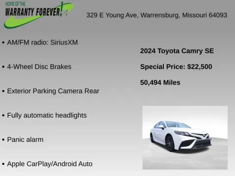 More photos of 2024 Toyota Camry SE at Warrensburg Chrysler Dodge Jeep Ram Fiat, MO