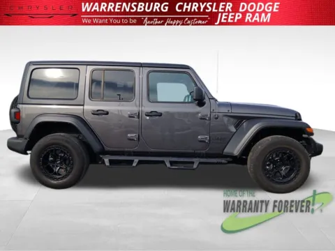 Photos of 2022 Jeep Wrangler Unlimited Sport S for sale in Warrensburg, MO at Warrensburg Chrysler Dodge Jeep Ram Fiat
