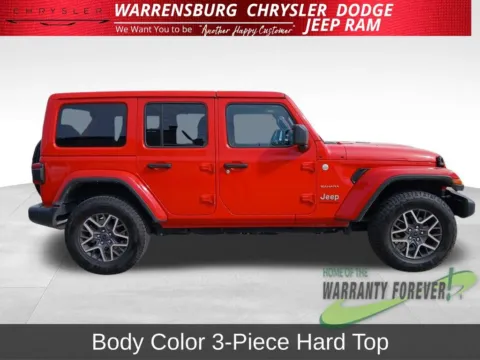 Photos of 2024 Jeep Wrangler Sahara for sale in Warrensburg, MO at Warrensburg Chrysler Dodge Jeep Ram Fiat