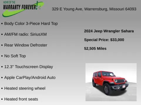 More photos of 2024 Jeep Wrangler Sahara at Warrensburg Chrysler Dodge Jeep Ram Fiat, MO