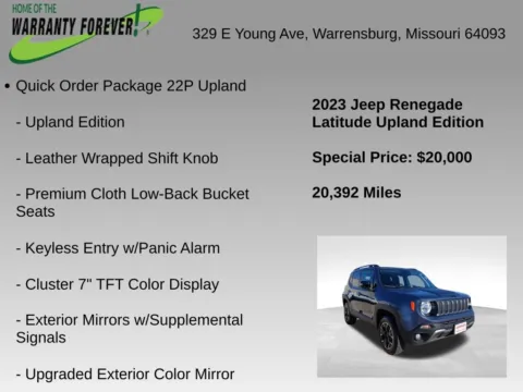 More photos of 2023 Jeep Renegade Latitude at Warrensburg Chrysler Dodge Jeep Ram Fiat, MO