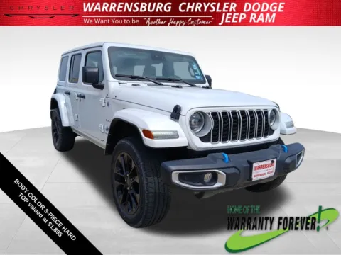 White 2024 Jeep Wrangler Sahara 4xe for sale in Warrensburg, MO