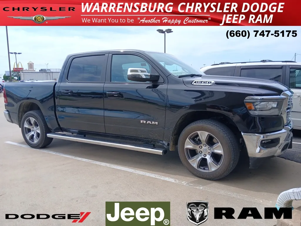 Black 2023 Ram 1500 Laramie for sale in Warrensburg, MO