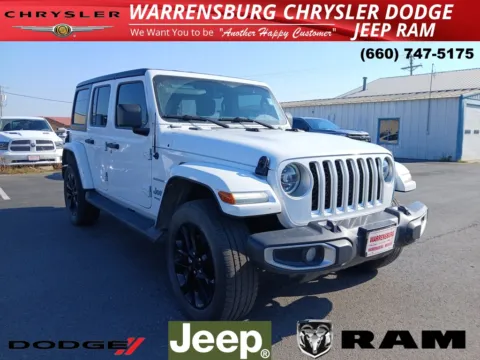 White 2021 Jeep Wrangler Unlimited Sahara 4xe for sale in Warrensburg, MO
