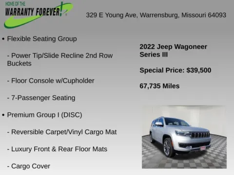 More photos of 2022 Jeep Wagoneer Series III at Warrensburg Chrysler Dodge Jeep Ram Fiat, MO