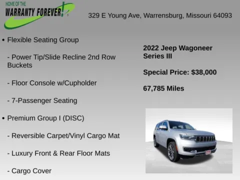 More photos of 2022 Jeep Wagoneer Series III at Warrensburg Chrysler Dodge Jeep Ram Fiat, MO
