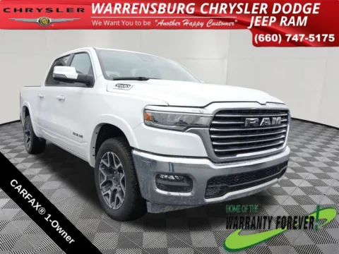 White 2025 Ram 1500 Laramie for sale in Warrensburg, MO