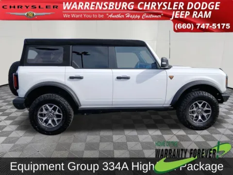 Photos of 2024 Ford Bronco Badlands for sale in Warrensburg, MO at Warrensburg Chrysler Dodge Jeep Ram Fiat