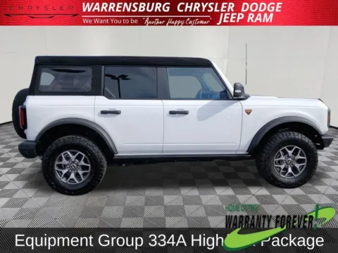 Photos of 2024 Ford Bronco Badlands for sale in Warrensburg, MO at Warrensburg Chrysler Dodge Jeep Ram Fiat