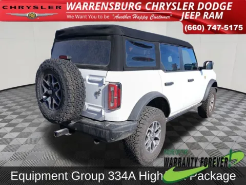 Photos of 2024 Ford Bronco Badlands for sale in Warrensburg, MO at Warrensburg Chrysler Dodge Jeep Ram Fiat