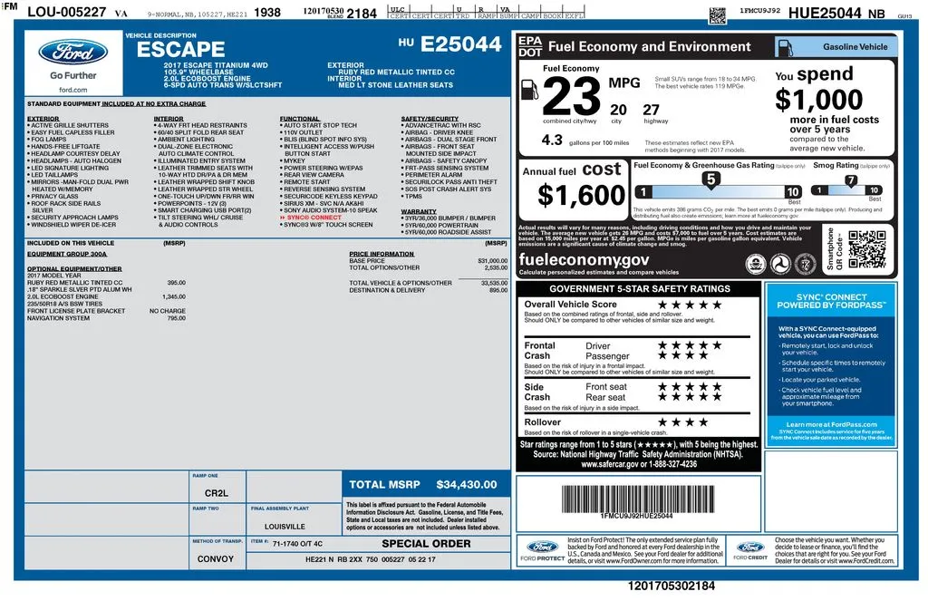 2017 Ford Escape Titanium for sale in Warrensburg, MO