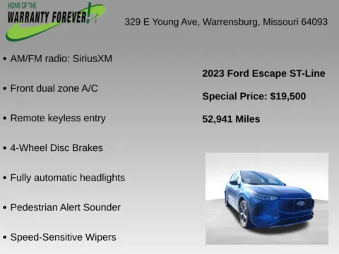 More photos of 2023 Ford Escape ST-Line at Warrensburg Chrysler Dodge Jeep Ram Fiat, MO