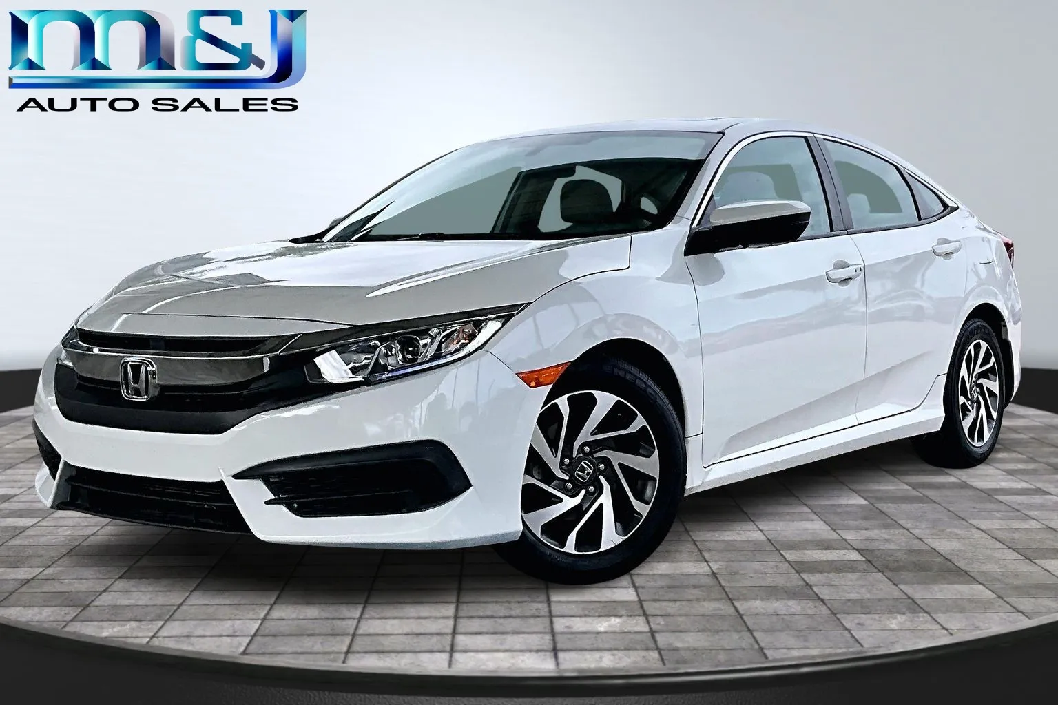 White 2016 Honda Civic EX for sale in Jacksonville, FL