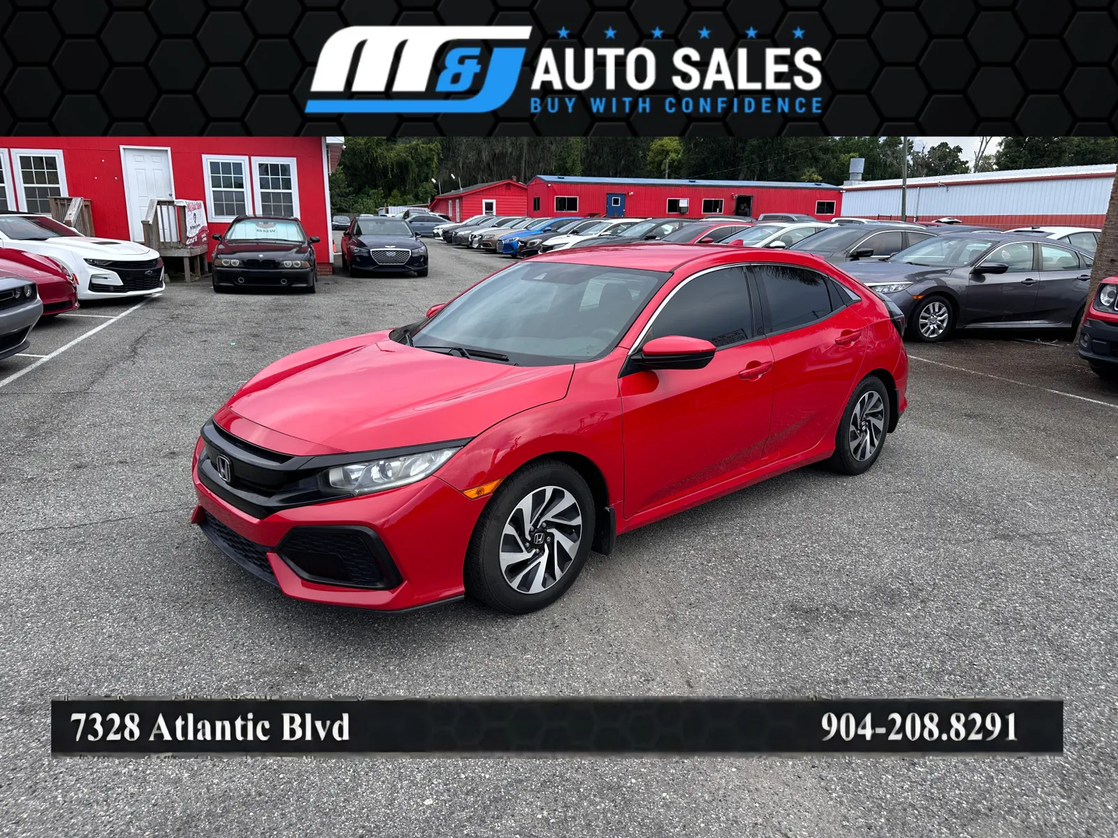 Red 2017 Honda Civic LX w/Honda Sensing for sale in Jacksonville, FL