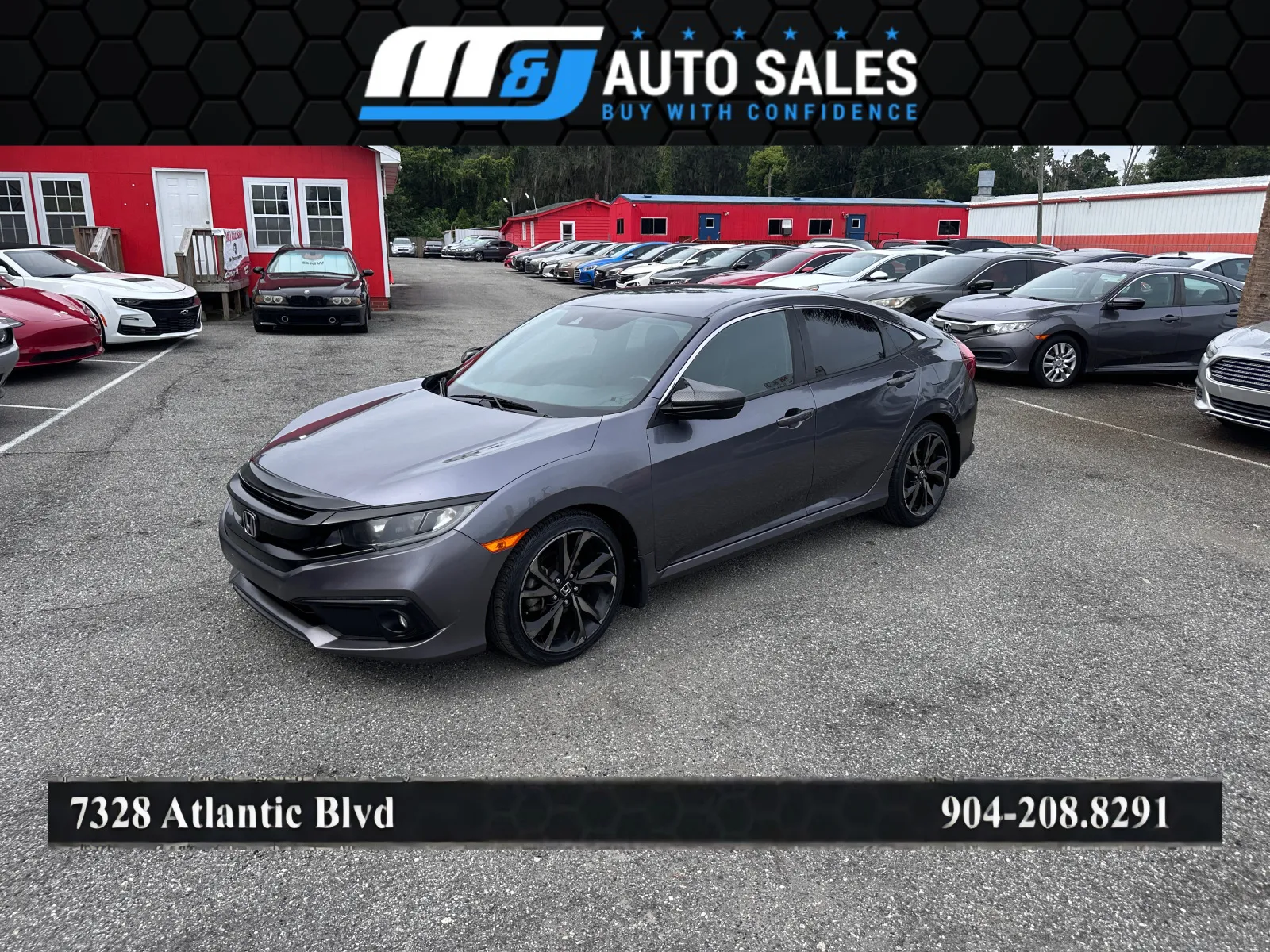 Gray 2020 Honda Civic Sport for sale in Jacksonville, FL