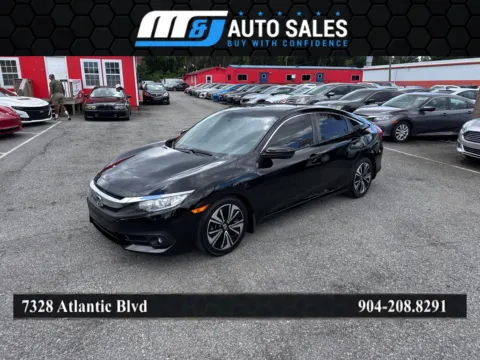 Black 2018 Honda Civic EX-T for sale in Jacksonville, FL
