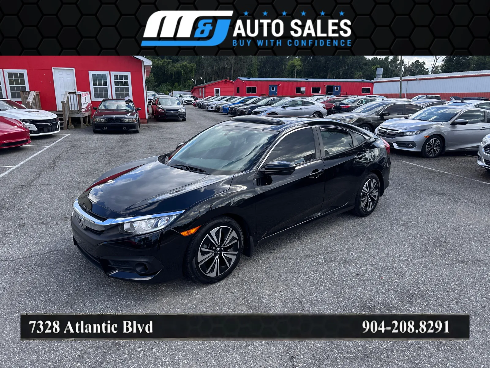 Black 2018 Honda Civic for sale in Jacksonville, FL