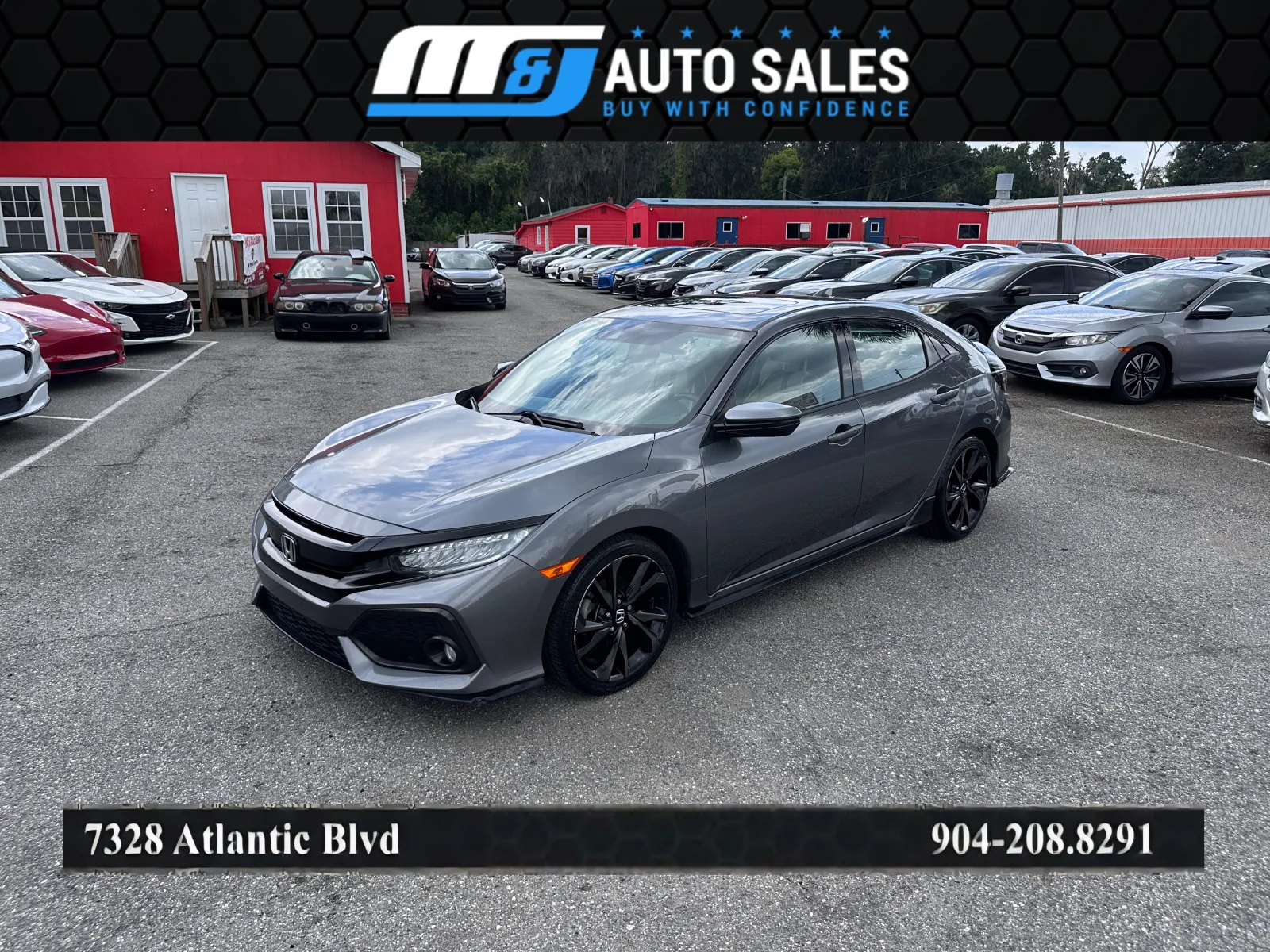 Gray 2018 Honda Civic Sport Touring for sale in Jacksonville, FL