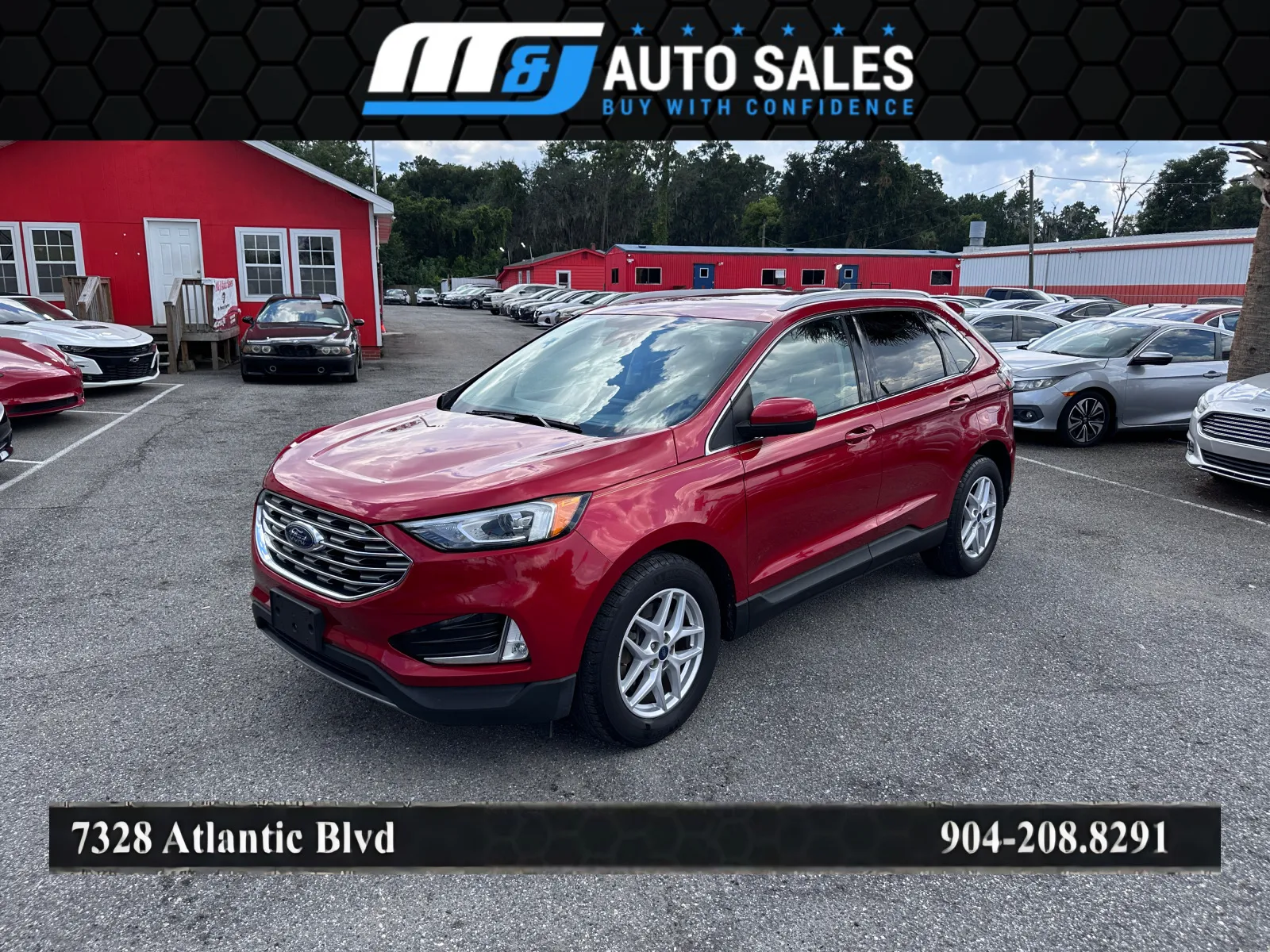 Red 2021 Ford Edge for sale in Jacksonville, FL