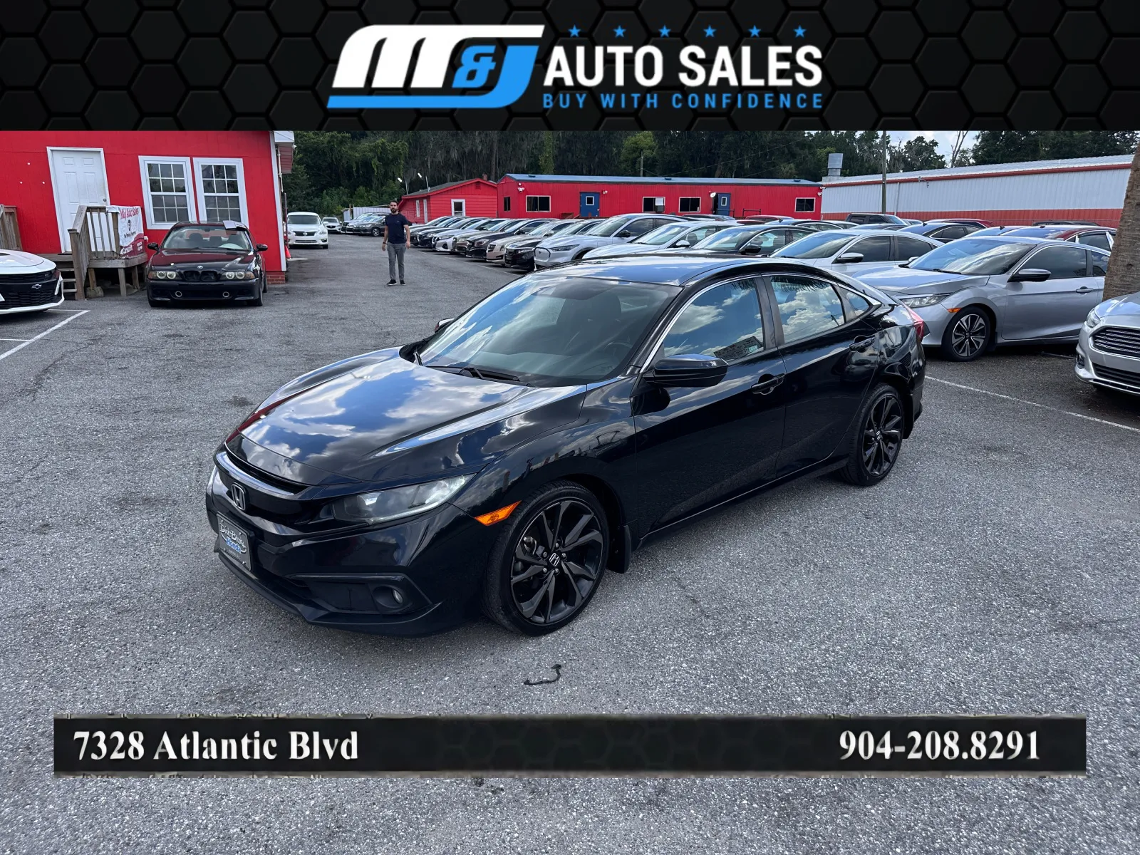 Black 2019 Honda Civic Sport for sale in Jacksonville, FL