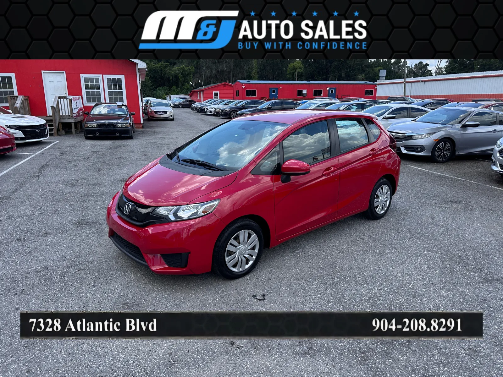 Red 2017 Honda Fit LX for sale in Jacksonville, FL