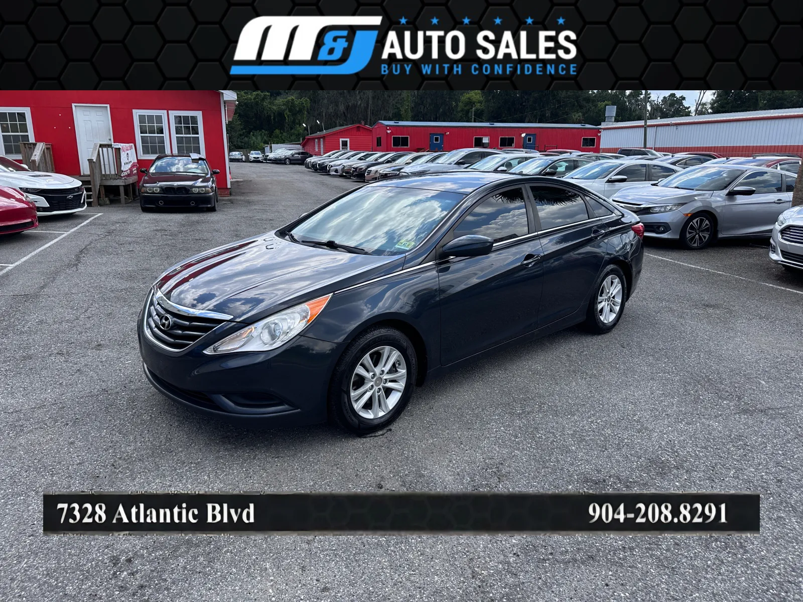 Blue 2013 Hyundai SONATA GLS for sale in Jacksonville, FL
