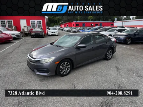 Gray 2016 Honda Civic EX for sale in Jacksonville, FL