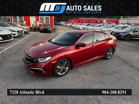 Red 2019 Honda Civic EX for sale in Jacksonville, FL