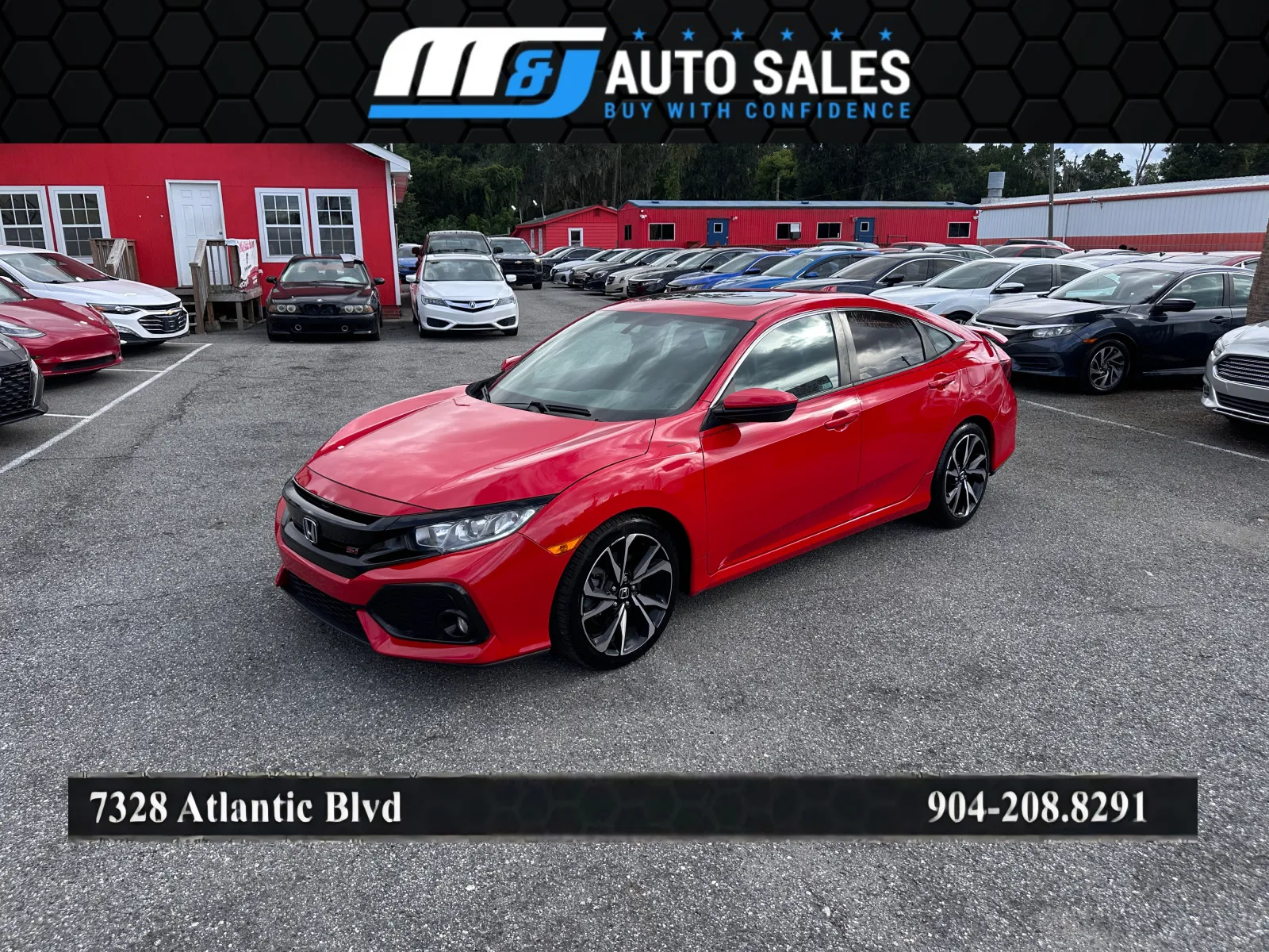 Red 2019 Honda Civic for sale in Jacksonville, FL