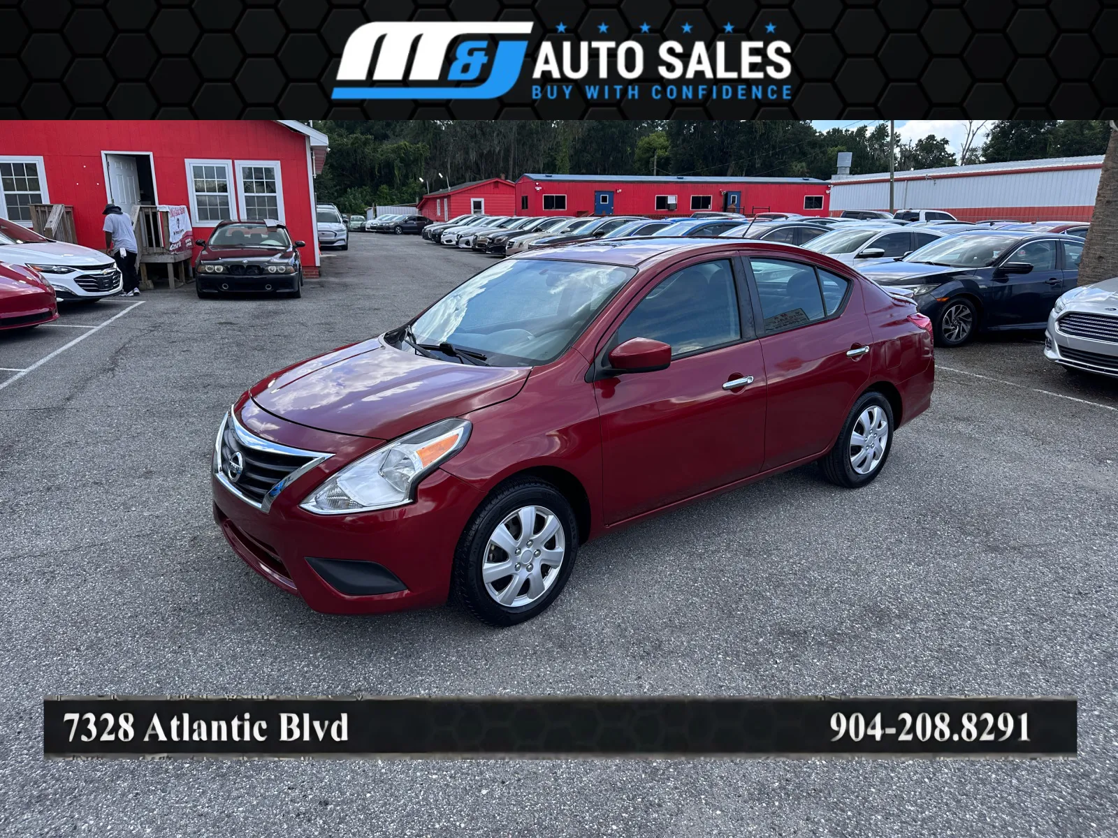 Red 2019 Nissan Versa for sale in Jacksonville, FL