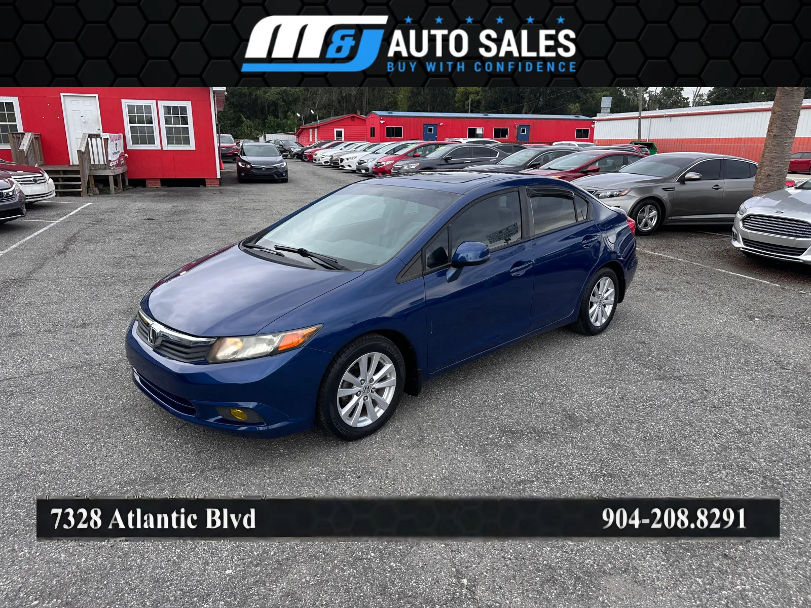Blue 2012 Honda Civic for sale in Jacksonville, FL
