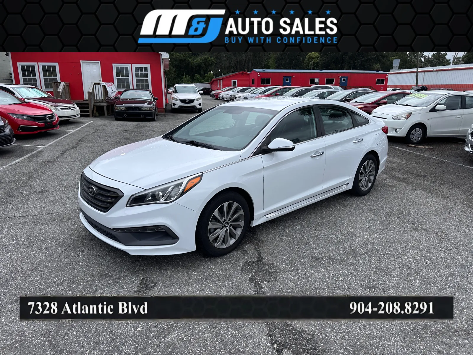 White 2016 Hyundai SONATA Sport Tech for sale in Jacksonville, FL