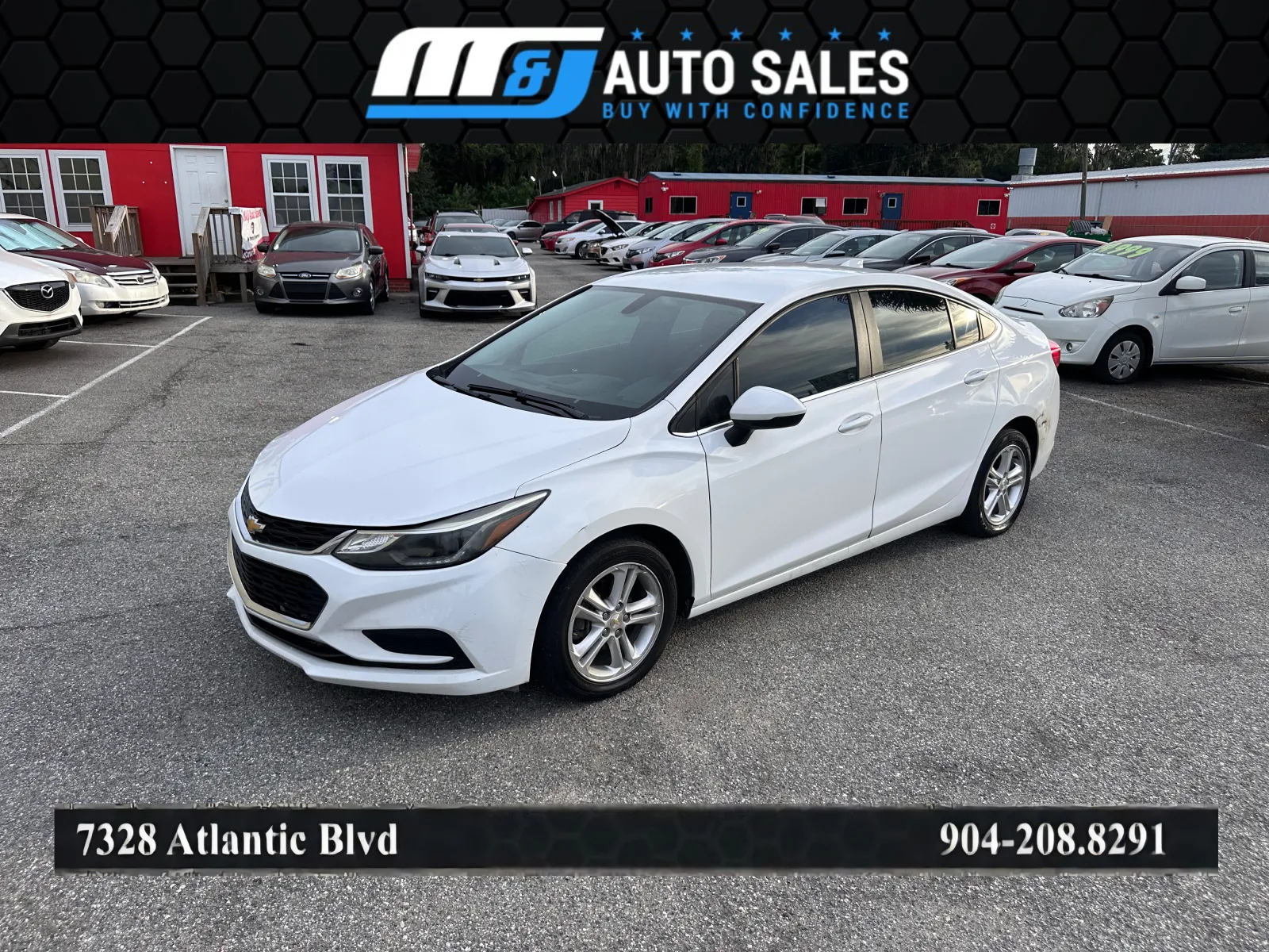 White 2018 Chevrolet Cruze LT Auto for sale in Jacksonville, FL