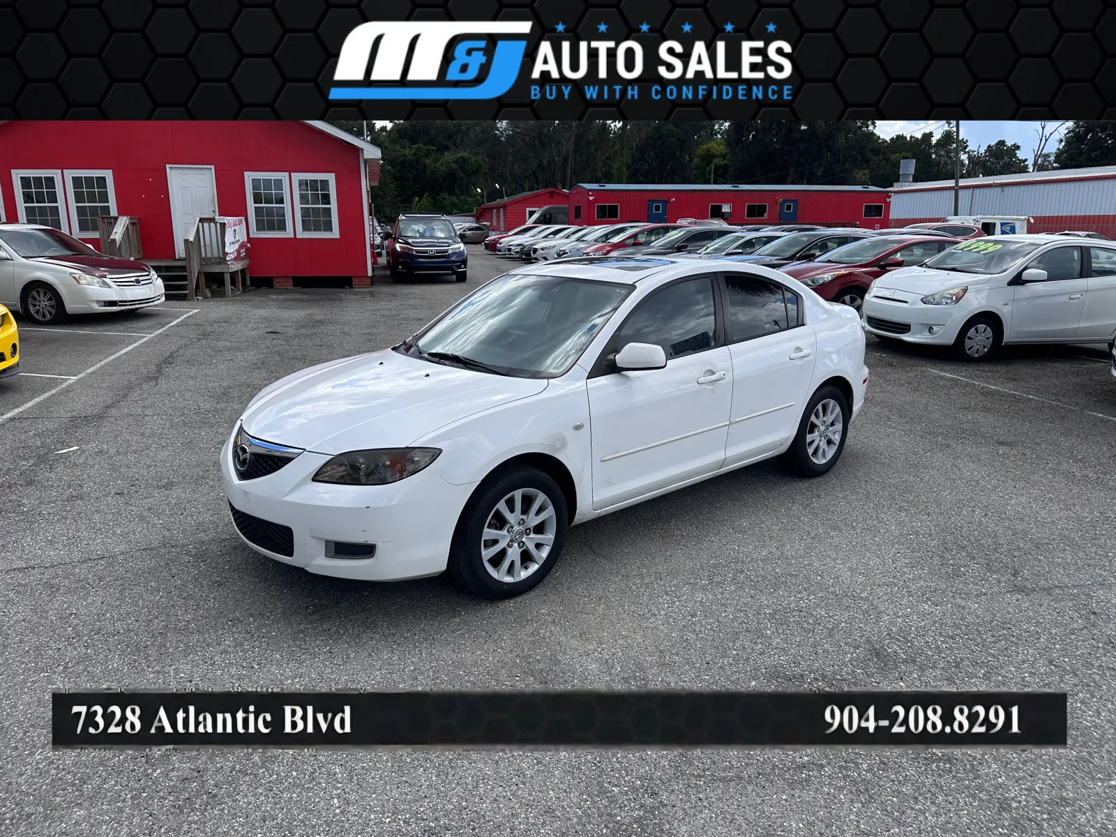White 2007 Mazda Mazda3 for sale in Jacksonville, FL