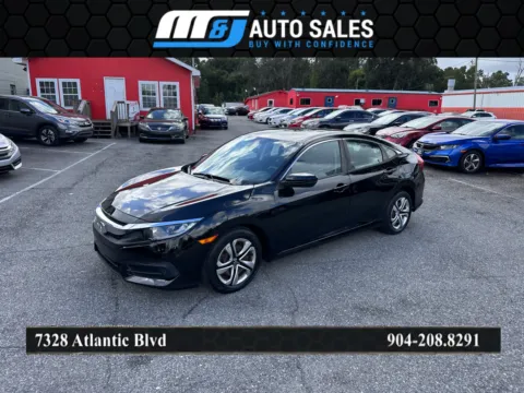 Black 2016 Honda Civic LX for sale in Jacksonville, FL