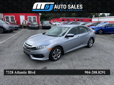 Silver 2018 Honda Civic LX for sale in Jacksonville, FL