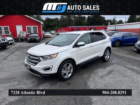 White 2018 Ford Edge Titanium for sale in Jacksonville, FL