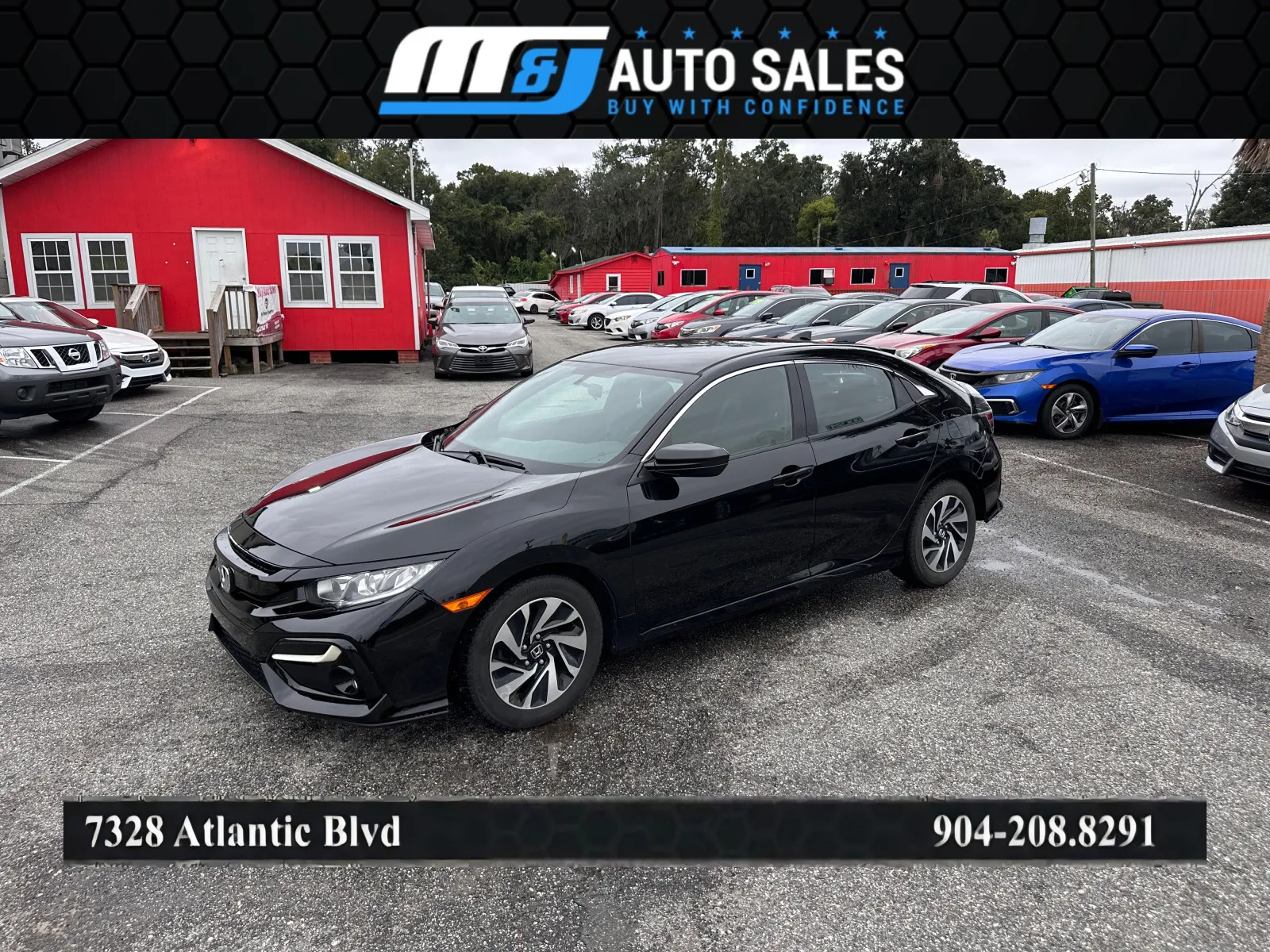 Black 2017 Honda Civic LX for sale in Jacksonville, FL