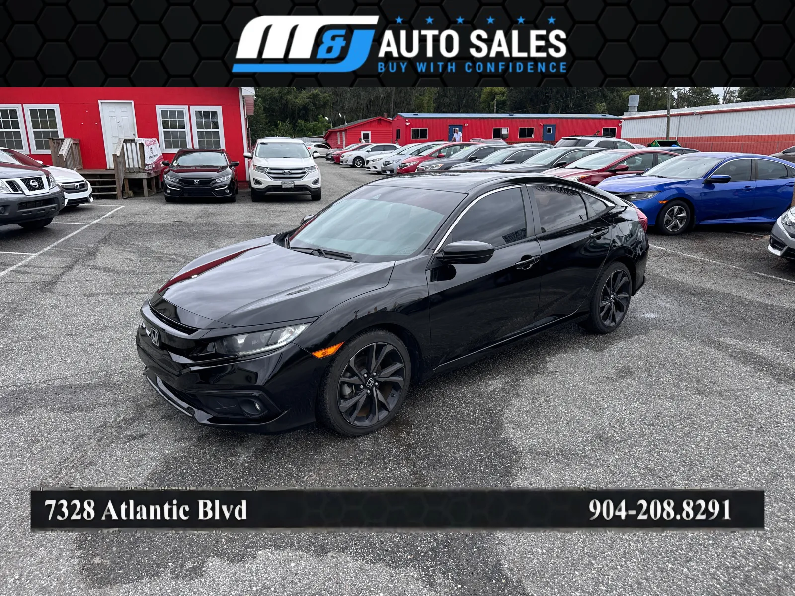 Black 2020 Honda Civic Sport for sale in Jacksonville, FL