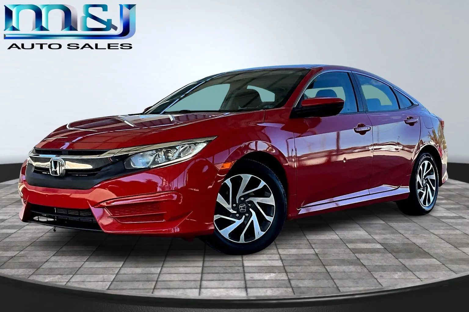Red 2018 Honda Civic EX for sale in Jacksonville, FL