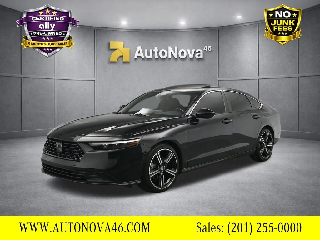 Black 2023 Honda Accord Hybrid Sport for sale in Fort Lee, NJ
