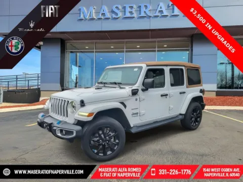 White 2022 Jeep Wrangler Unlimited Sahara 4xe for sale in Naperville, IL