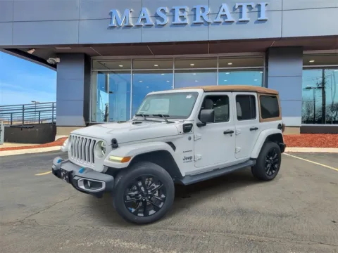 White 2022 Jeep Wrangler Unlimited Sahara 4xe for sale in Naperville, IL