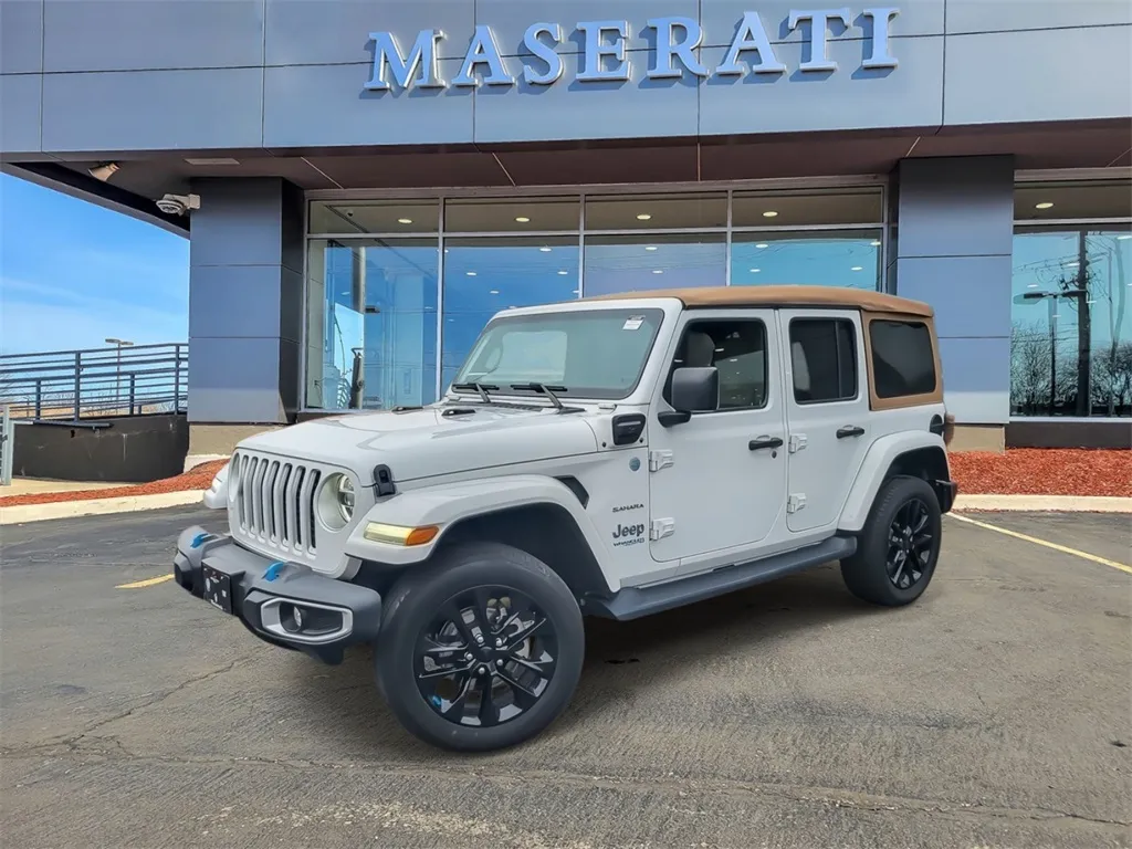 White 2022 Jeep Wrangler Unlimited Sahara 4xe for sale in Naperville, IL