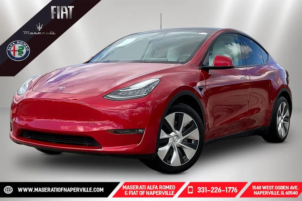 Red 2021 Tesla Model Y Long Range for sale in Naperville, IL