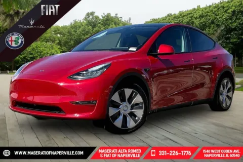 Red 2021 Tesla Model Y Long Range for sale in Naperville, IL