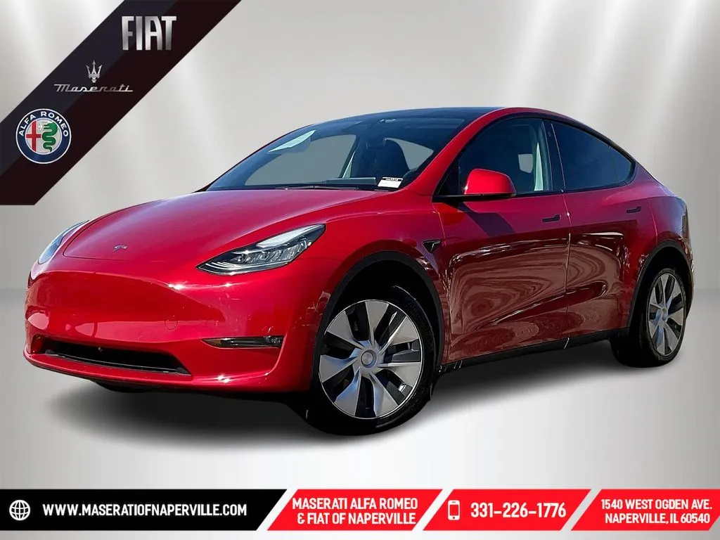 Red 2021 Tesla Model Y Long Range for sale in Naperville, IL
